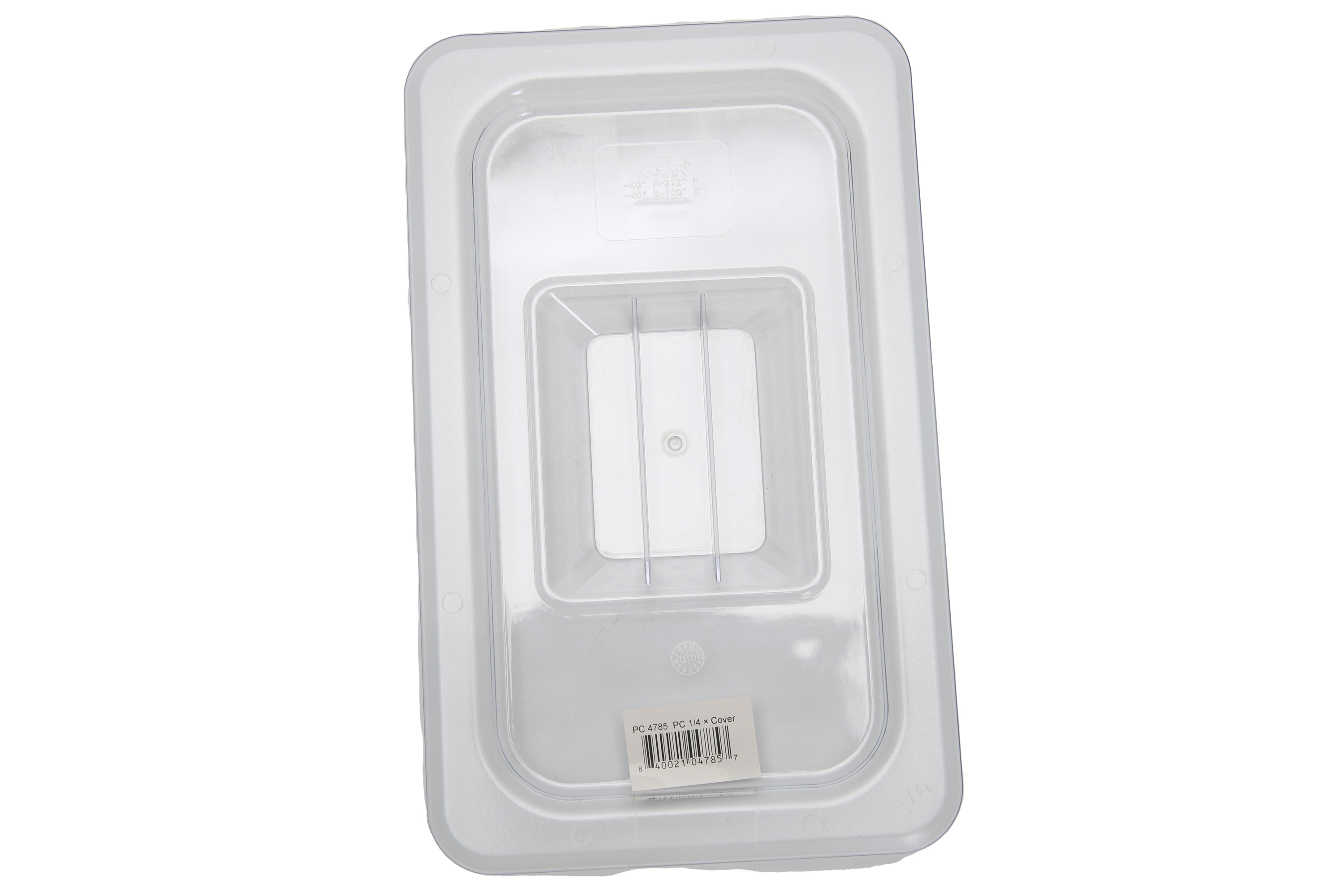 Polycarbonate 1/4 size food pan soldi cover