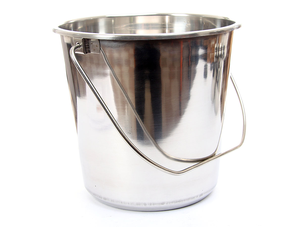Stainless Steel Pail with Steel Handle 