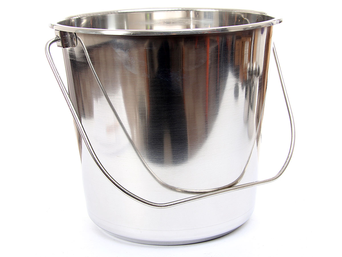 Stainless Steel Pail with Steel Handle 