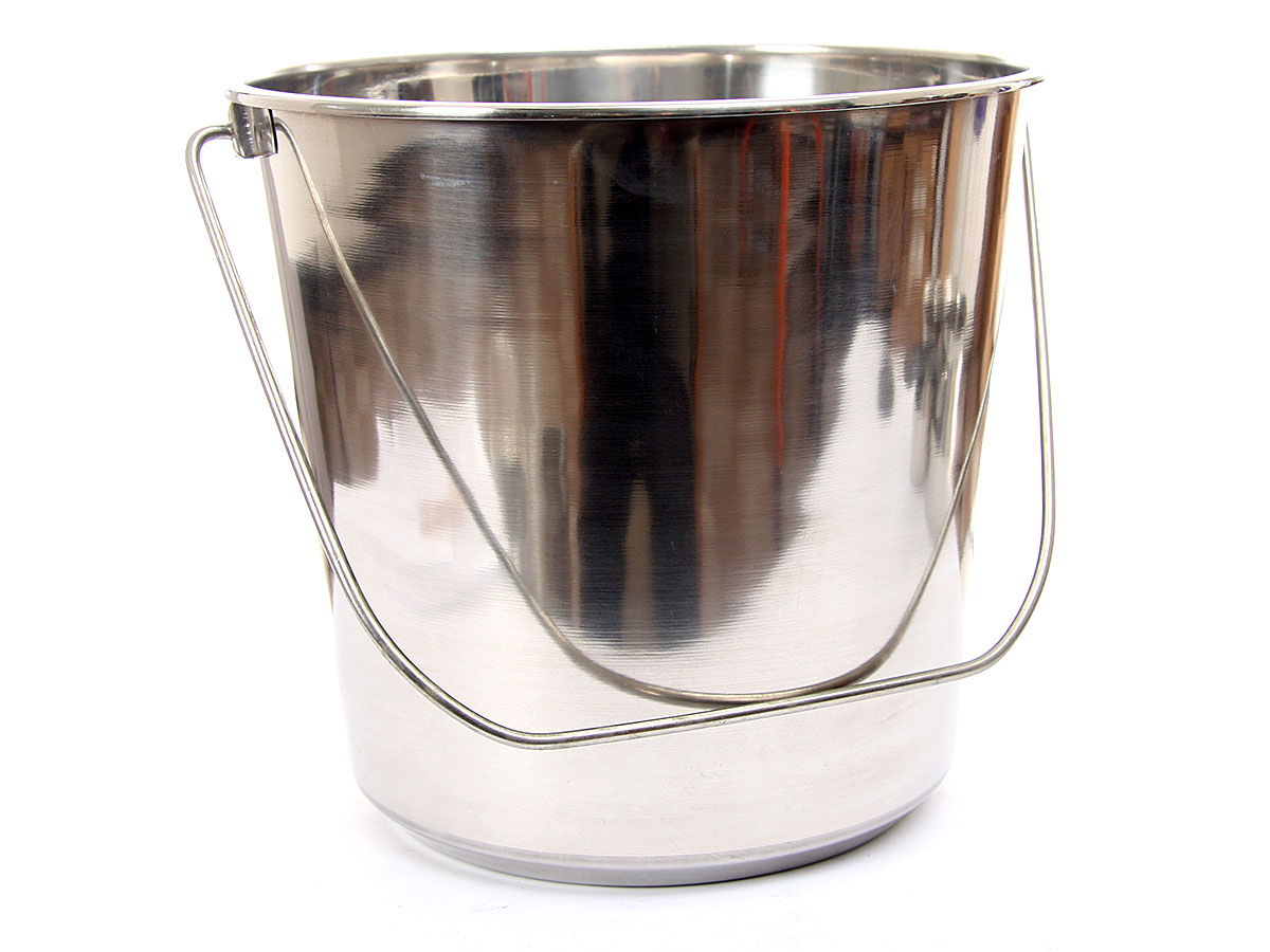 Stainless Steel Pail with Steel Handle 
