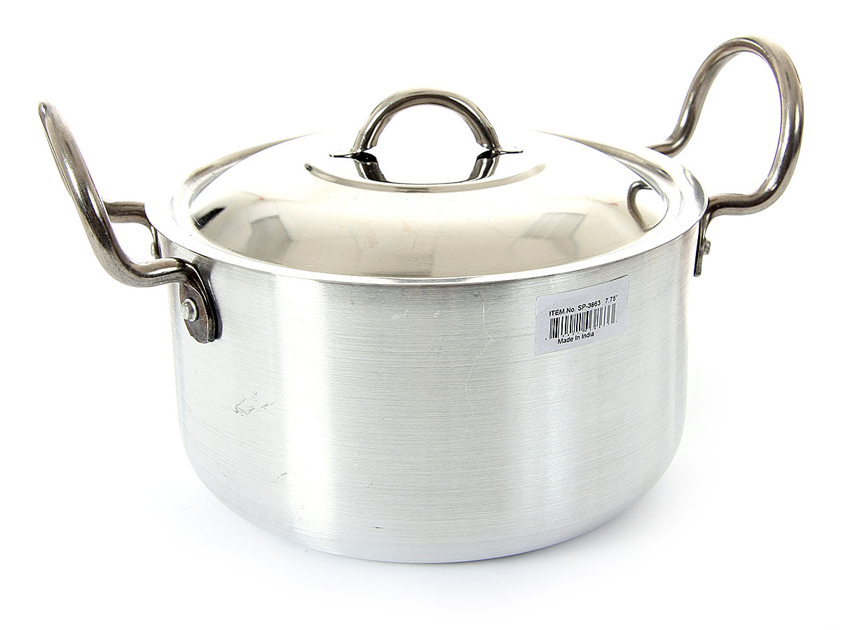Aluminum Stock Pot with Stainless Steel Lid