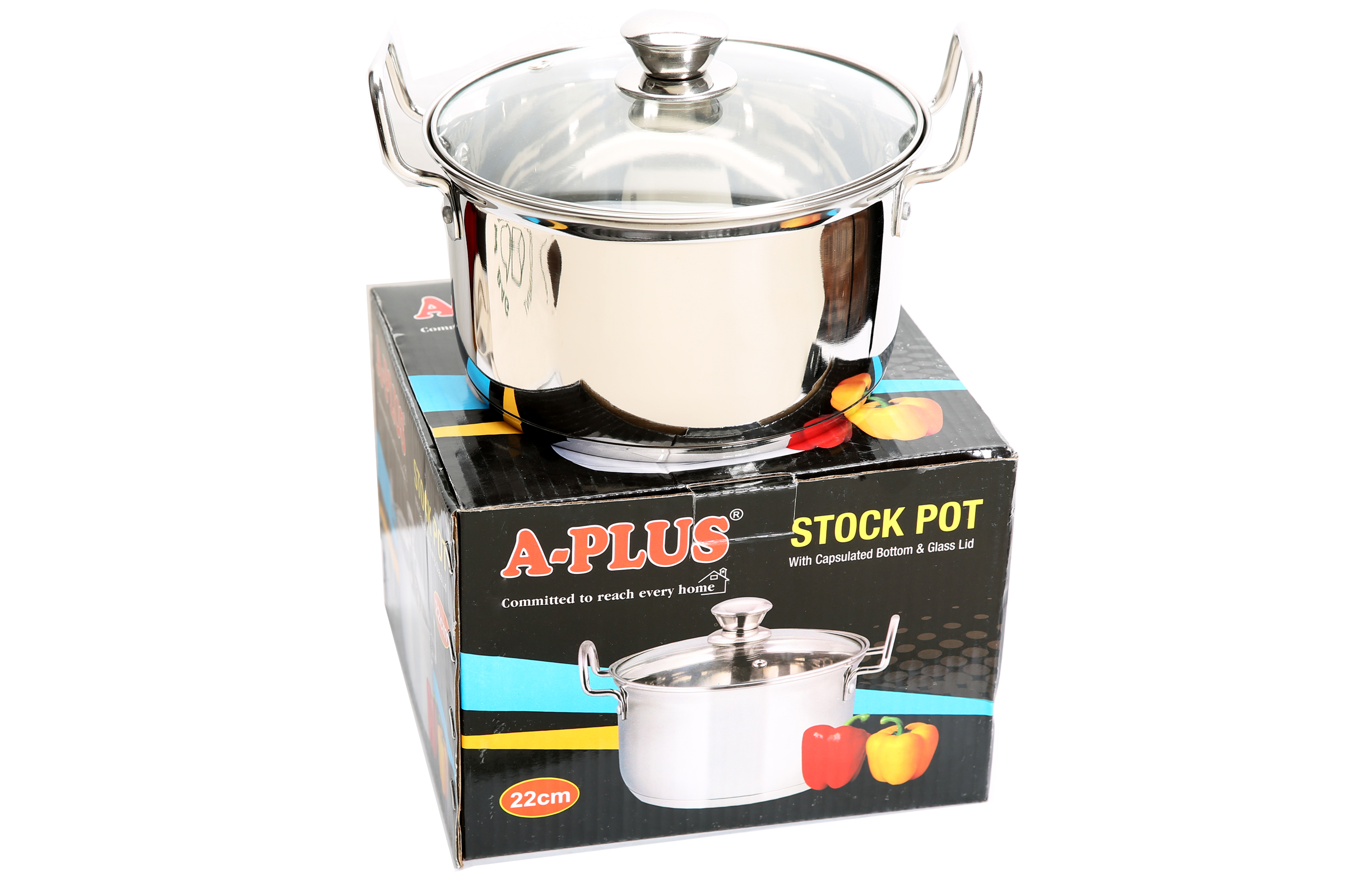 5-Quart Stock Pot with Encapsulated Bottom and Glass Lid