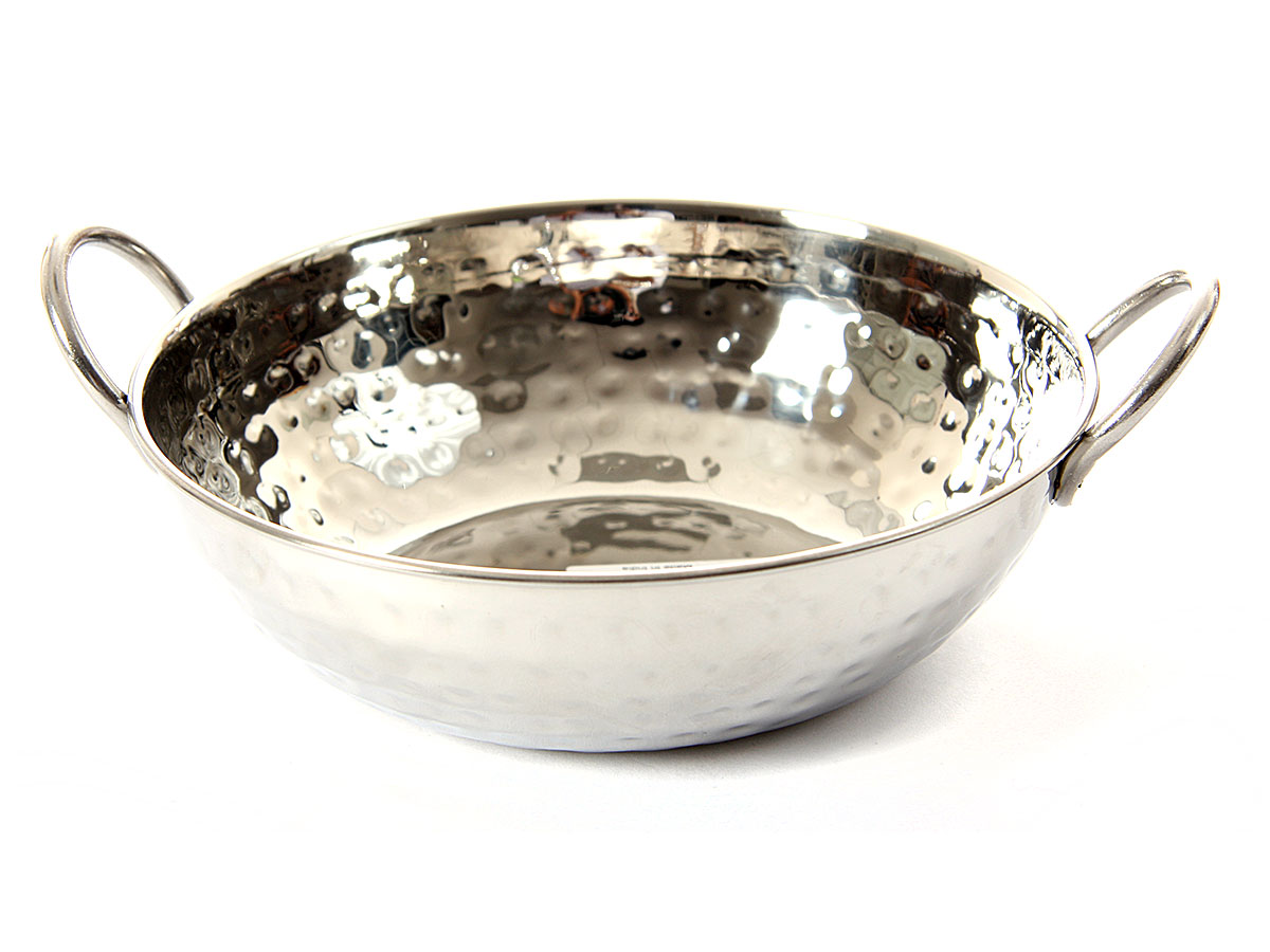 Stainless Steel Balti Dish - Hammered 