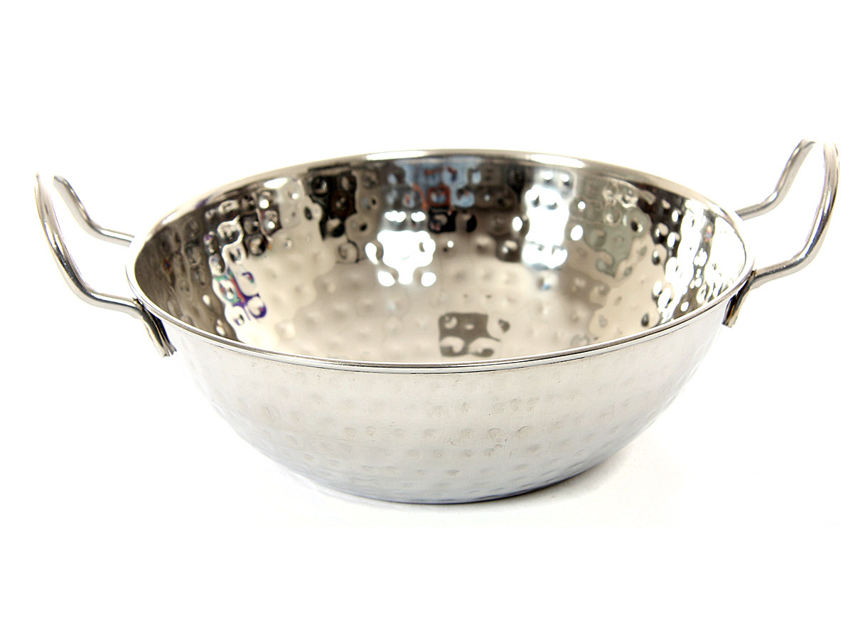 Stainless Steel Balti Dish - Hammered