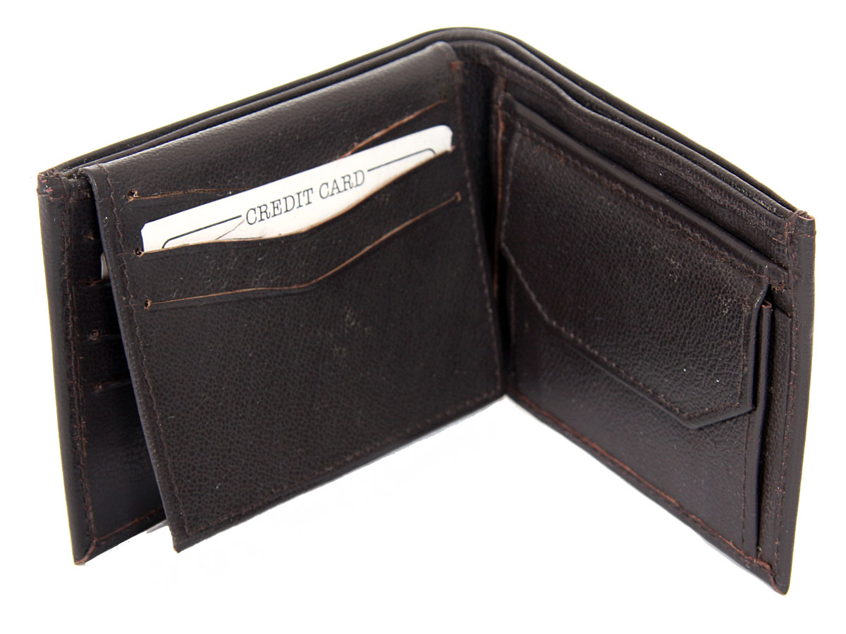 Wholesale Handbags cm406 Mens double bill bifold wallet with ID flap