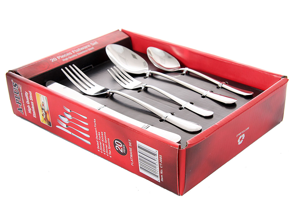 20 Pcs Stainless Steel Tableware Set