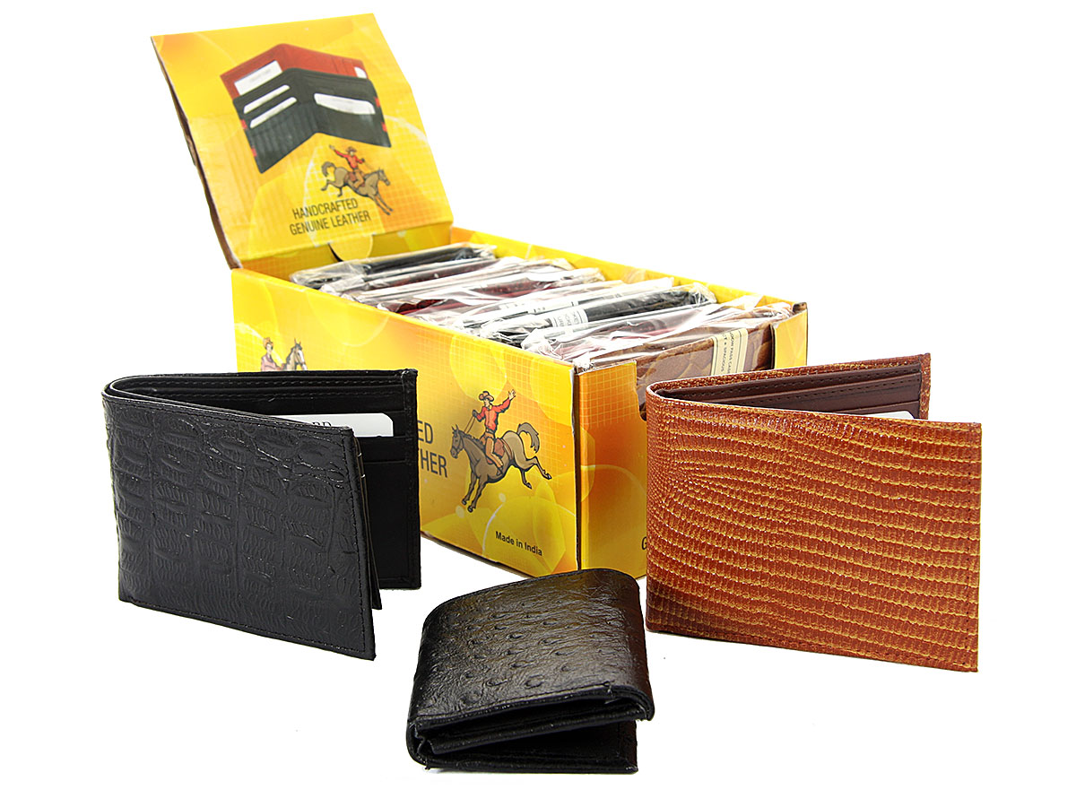 Men's Assorted Embossed Wallets in As Described mw01 Leather Wallet