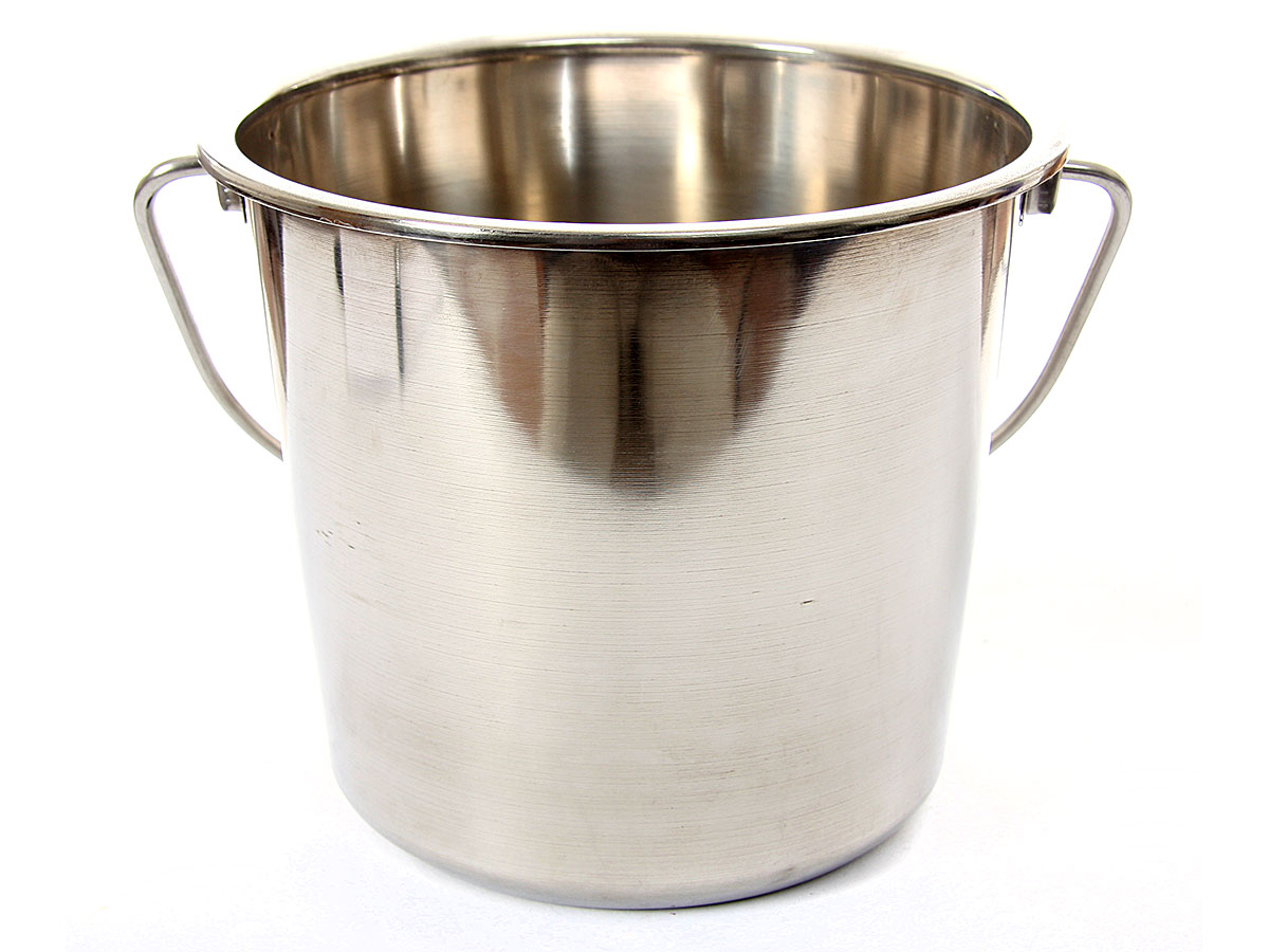 Stainless Steel Pail with Steel Handle
